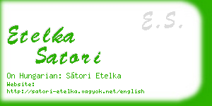 etelka satori business card