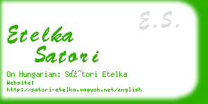 etelka satori business card